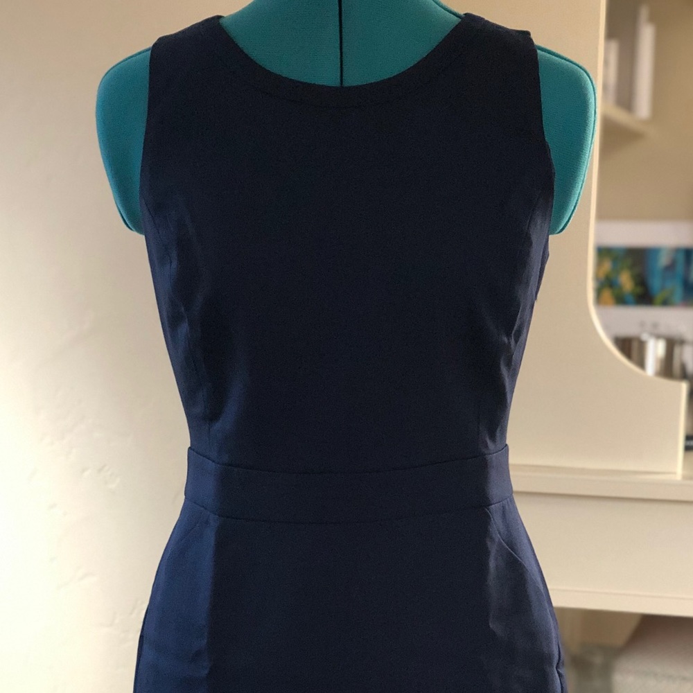J. Crew Wool Blend Sheath Dress in Navy, 10 - Picture 5 of 6